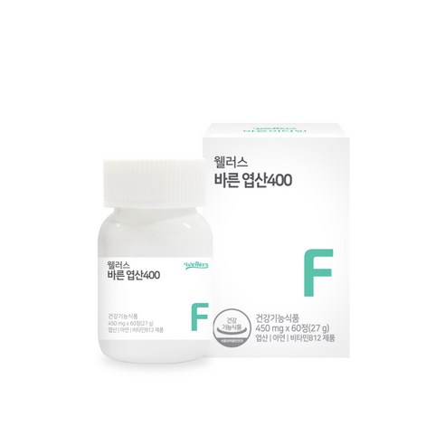 웰러스 바른 엽산400, 60정, 1개