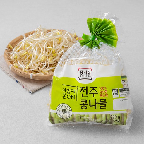 종가집 국산 무농약 전주콩나물, 220g, 1개