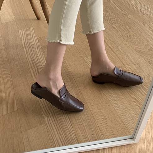 여성용 스퀘어 투웨이 베이직 로퍼 1cm ka_5210