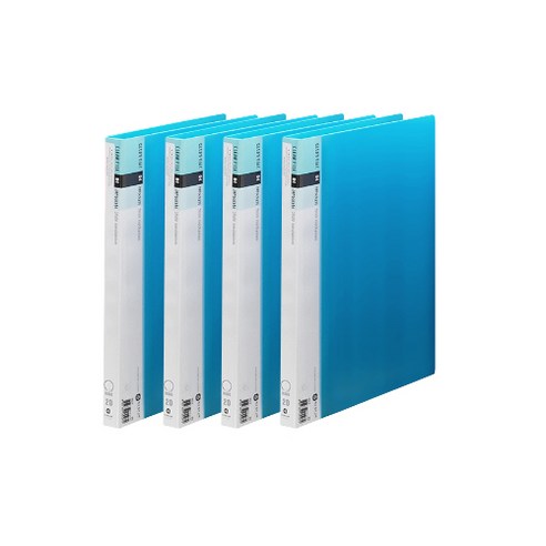 문화산업 PP 3공 O링 클리어화일 F550-7, 하늘, 4개