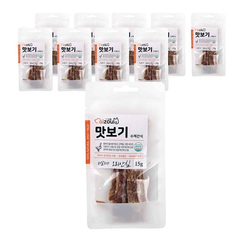 아이조움 강아지 수제간식 맛보기 15g, 오리안심맛, 10개