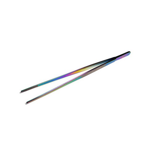 제이에스다이닝 요리용 핀셋 30cm 일자형 트위저, 레인보우, 1개