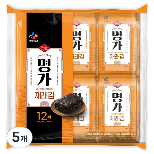 씨제이 명가 재래김 12p, 48g, 5개