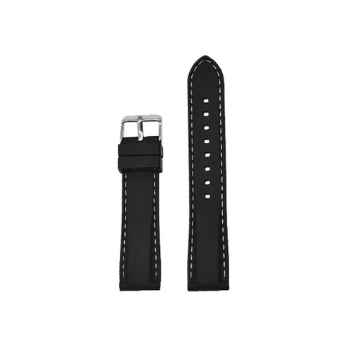 코쿼드 갤럭시 워치 42mm 20mm 스티치 우레탄 밴드, 블랙 + 화이트, 1개