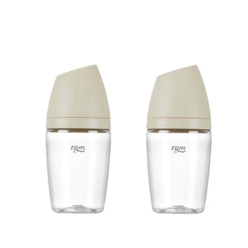 티지엠 트라이탄 젖병 240ml 2p, 라이스베이지, 2개