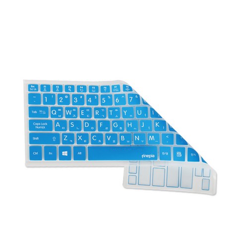 파인피아 갤럭시북 플렉스2 NT950QDA/NT950QDZ 문자 인쇄 키스킨, B타입 블루, 1개