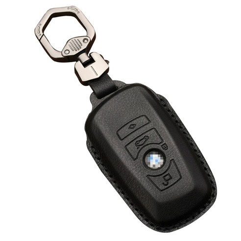 BMW 고급 가죽 스티치 키케이스 B타입, 블랙, 1개