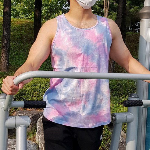 녹족 남성용 마블 머슬핏 짐웨어 헬스나시