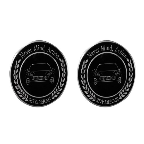 크립톤 휠캡 엠블럼 스티커 2p, 스포티지 더 볼드 B-06, 블랙