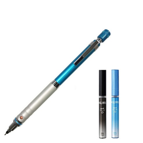 쿠루토가 롤렛모델 샤프 블루 M5-1012 + 전용 샤프심 HB 2p 세트, 1세트, 0.5mm
