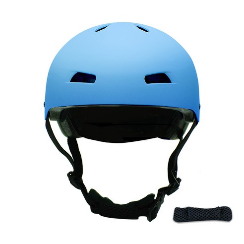 켈리앤스테판 어린이용 세이프라이더 ABS 헬멧 + 땀흡수 턱보호패드, 블루