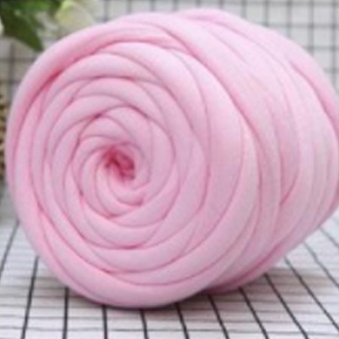 자이언트 빅얀 왕모찌 패브릭 얀 굵은 털실 1kg, 핑크, 1개