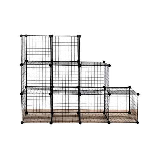 철제 다용도 수납장 철판 30p + 커낵터 32p 블랙 세트, 01_블랙 철제 다용도수납장