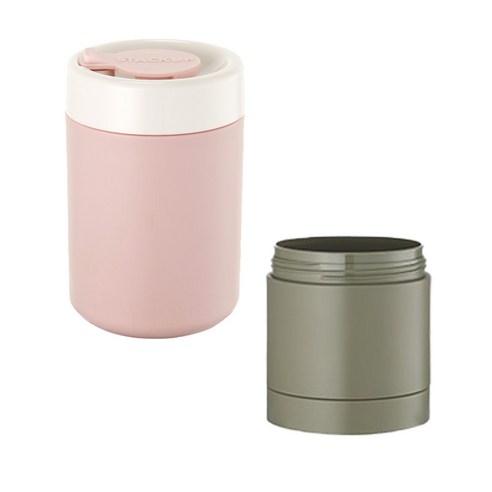 스텍업 블록 보틀 H 미니 추가세트 355ml + 180ml, 핑크, 추가세트(카키)