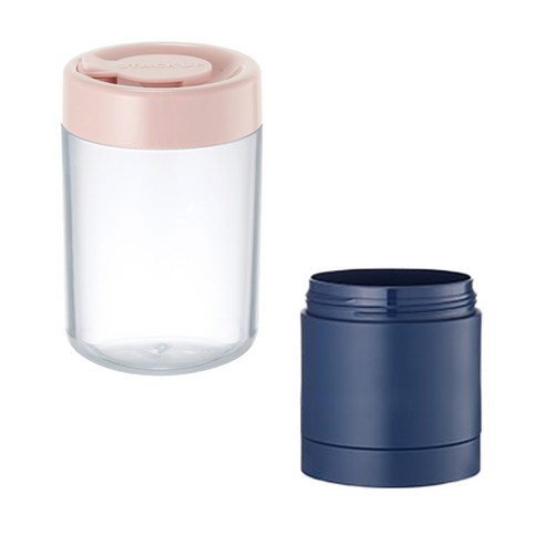 스텍업 블록 보틀 H 미니 추가세트 355ml + 180ml, 핑크 투명, 추가세트(네이비)