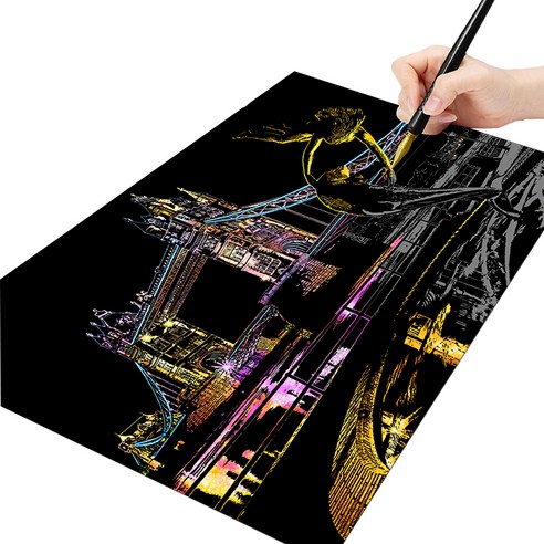 스크래치스토리뷰 DIY 페이퍼북 야경, 런던, 1개