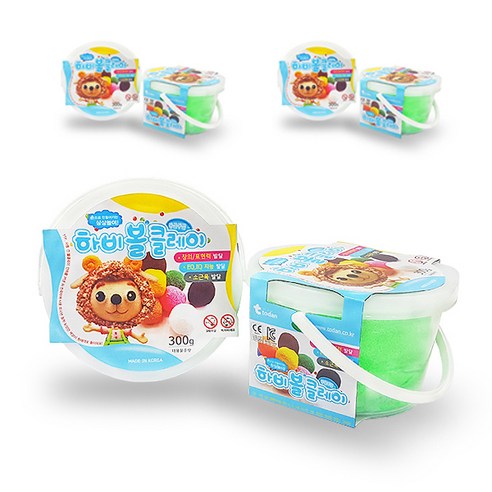 토단교재 하비볼클레이 6p, 형광연두, 300g, 6개