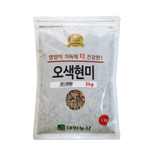 대한농산 오색현미, 3kg, 1개