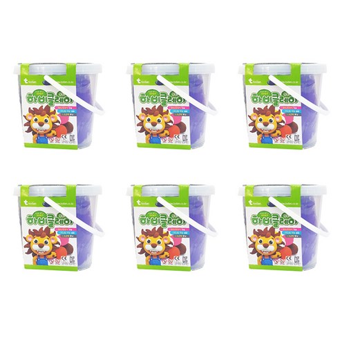 토단교재 유아용 하비 클레이 6p, 보라, 500g, 6개