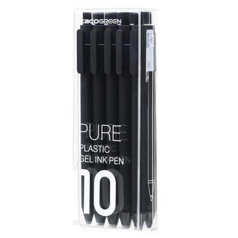 OON PURE 젤펜 검은색 심 0.5mm 10p, 블랙, 1개