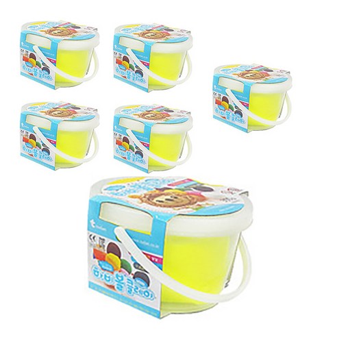 토단교재 하비볼 클레이 6p, 형광노랑, 300g