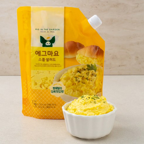 피그인더가든 에그마요 스쿱 샐러드, 1kg, 1개