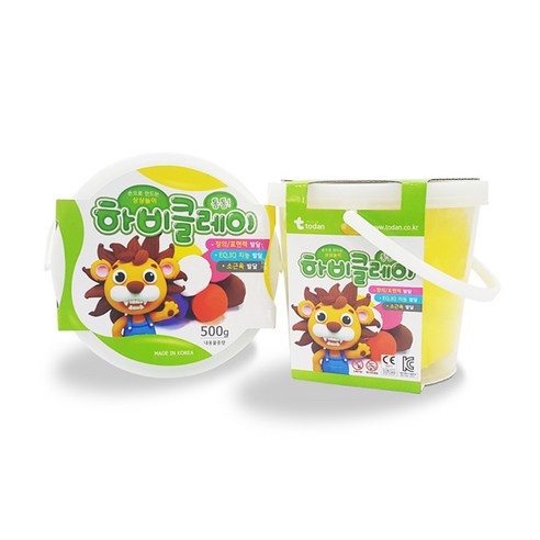 토단교재 하비 클레이 2p, 노랑, 500g, 5개