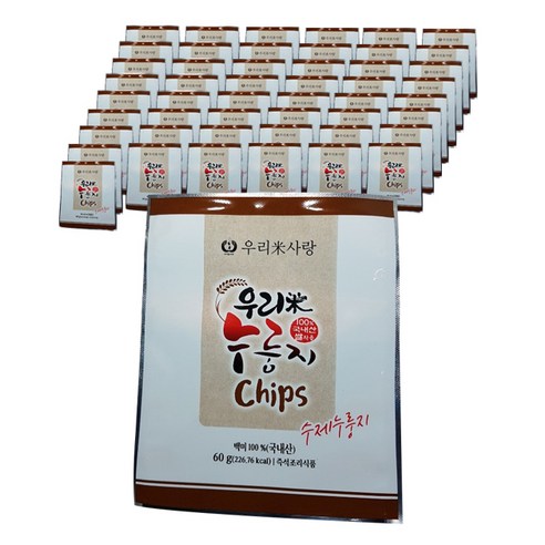 우리미 고소한 누룽지, 60g, 50개