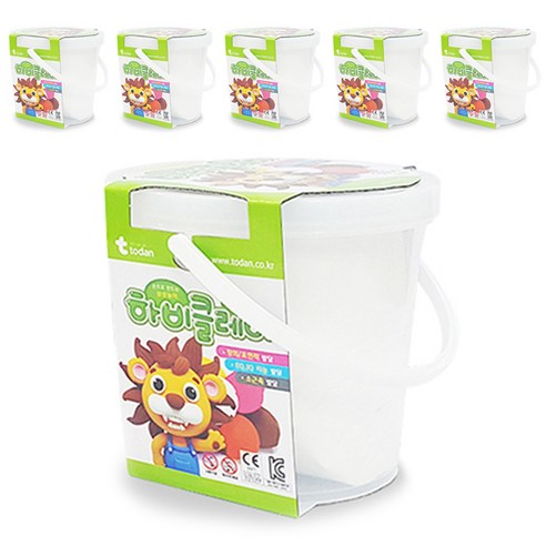 토단교재 하비클레이 6p, 흰색, 500g