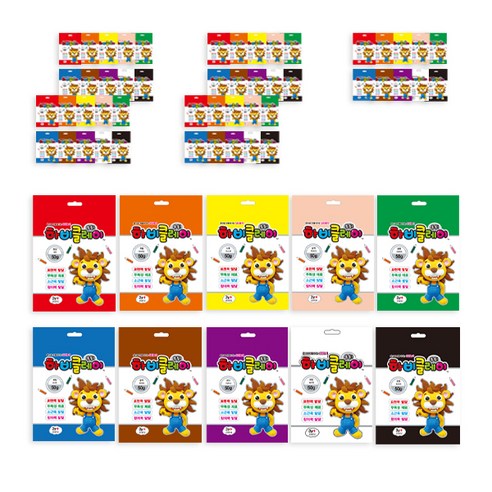토단교재 하비클레이 50g 10종 x 6p, 기본색상, 1개