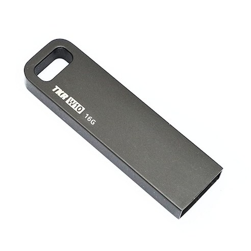 티케이리테일 메탈 USB 메모리 W10 블랙, 16GB