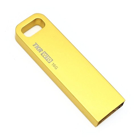 티케이리테일 메탈 USB 메모리 W10 골드, 16GB
