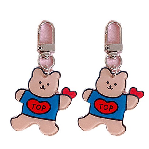 귀여운 일러스트 아크릴 키링, 02, 2개