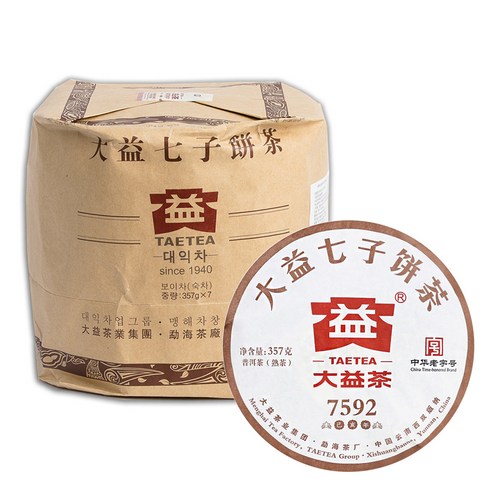대익차 7592 보이차, 357g, 7개입, 1개