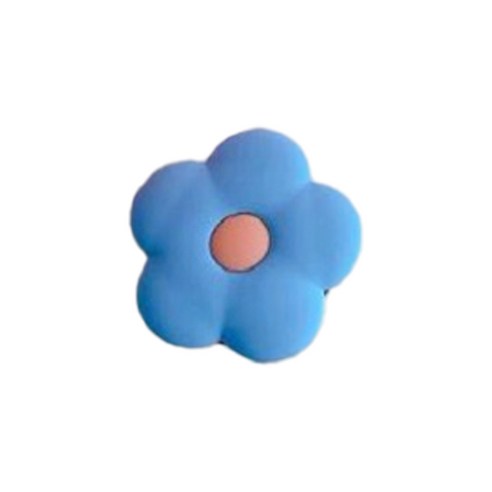 플라워톡 꽃 그립 스마트 실리콘 거치대, 블루, 1개
