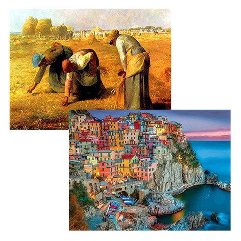원더로우플레이스 3D타입 DIY 보석십자수 키트 40 x 50 cm C, 18 이삭줍는 여인들, 랜덤발송, 2세트