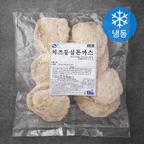 하늘푸드 치즈등심돈까스 (냉동), 160g, 10개입