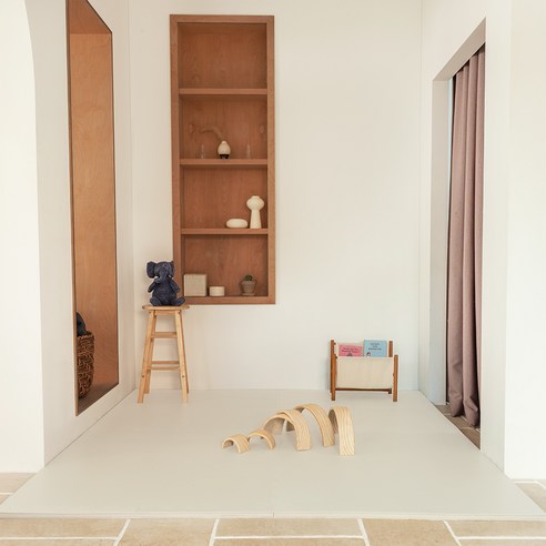 맘편한 오리지널 에디션 유아퍼즐매트 100 x 100 x 2.5 cm, 시쉘 화이트, 4개