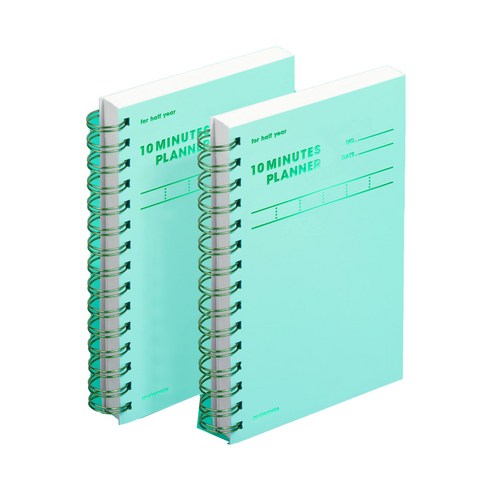 모트모트 텐미닛 플래너 HALF YEAR, Greenery, 2개