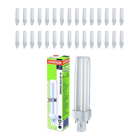 오스람 2핀 삼파장전구 26W DULUX D 50p, 주광색, 50개