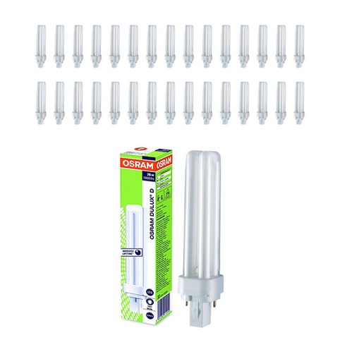 오스람 2핀 삼파장전구 26W DULUX D 50p, 백색, 50개