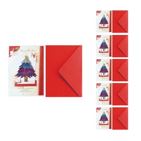 프롬앤투크리스마스카드 성탄카드 카드 6p + 봉투 6p 세트, S151q5, 1세트