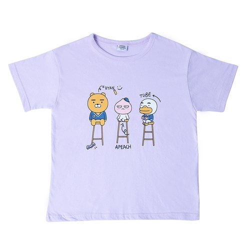 카카오프렌즈 아동용 라이언친구들 면티셔츠