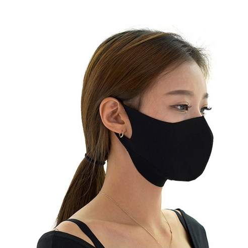 케어플러스 도전사 골프 마스크, 블랙