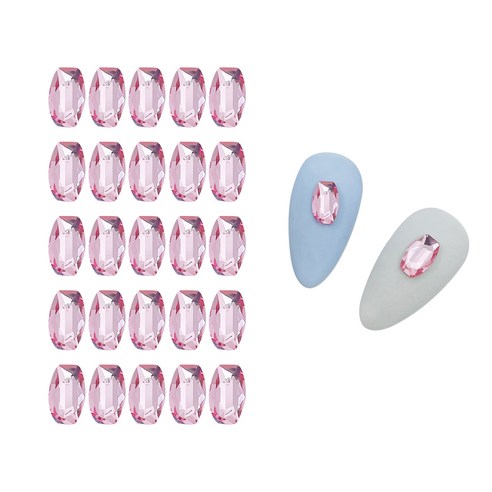메이브라운 대용량 임페리얼사각 네일파츠 5x8mm 50p, 핑크, 1개