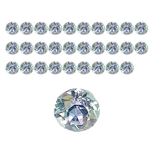 메이브라운 원형 V컷 네일스톤 6mm, 퍼플블루, 30개