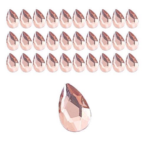 메이브라운 물방울 네일스톤 7 x 10 mm, 오렌지골드, 40개