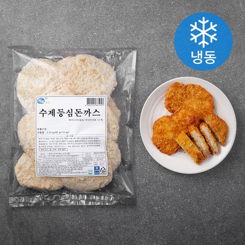 하늘푸드 수제 등심돈까스 10p (냉동), 800g, 1개 - 돈까스 | 쿠팡