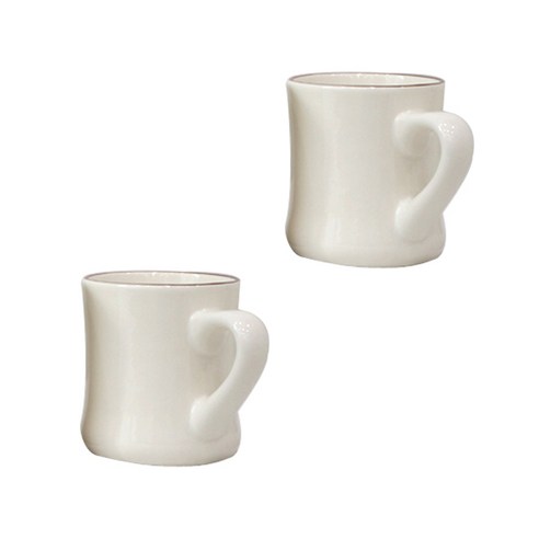 시라쿠스 뉴욕 라인 장구머그 S 330ml, 브라운, 2개