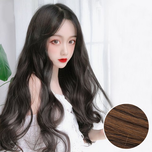 하이유니 웨이브 펌 붙임머리 헤어피스 50cm 3p, 라이트브라운, 1개